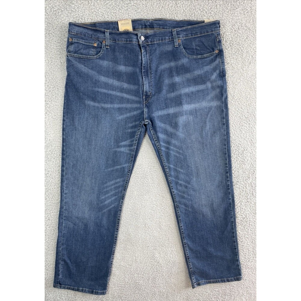Levis 559 Jeans Relaxed Straight Mens 44x30 (46x31) Blue Whiskers Stretch NWT